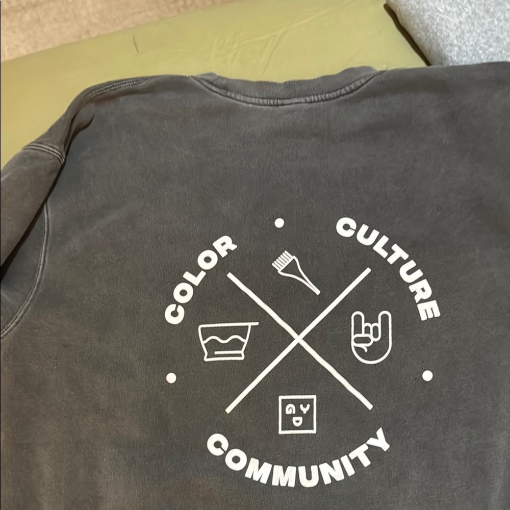 Gray Sweatshirt with Graphic Print
